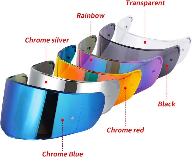 MXJ Gear Strada 2 Visor for Sedici Strada 2 and for Strada 3 Face Shield Helmet Visor Accessories for FT2 VECTOR FF801 FF397 (Chrome Silver) - Image 4